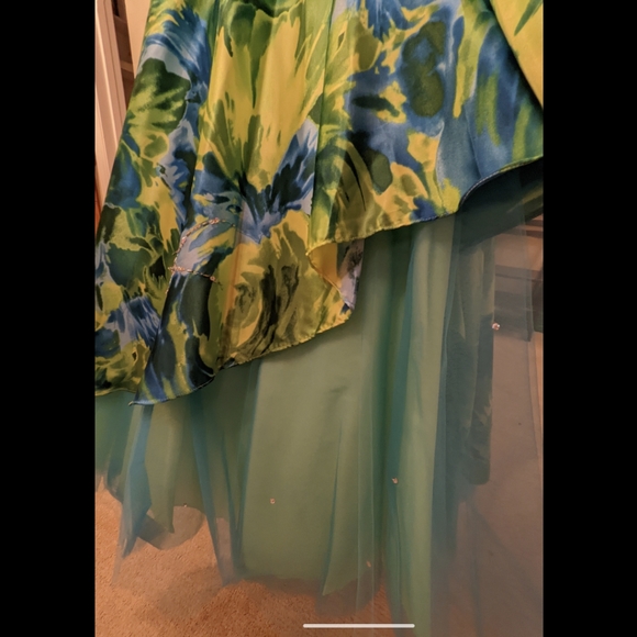 Neon Green Princess Prom Dress - Picture 4 of 9